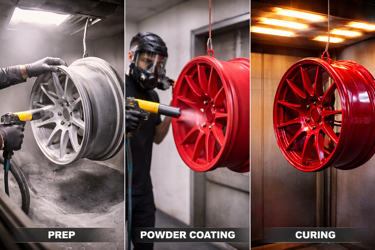 Powder Coating service at American Fusion Wheels in Kansas City