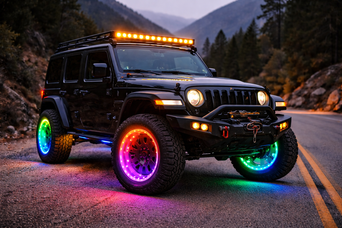 Wheel Lights & LED Lighting service at American Fusion Wheels in Kansas City