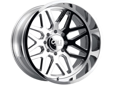 Rueda cromada Cali Off-Road 9115 Invader 20x10 / 6x135 BP / -25 mm de desplazamiento / buje de 87,1 mm