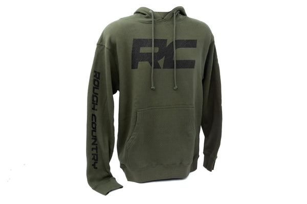 Rough Country Heavyweight Hoodie RC Topographical | Army Green