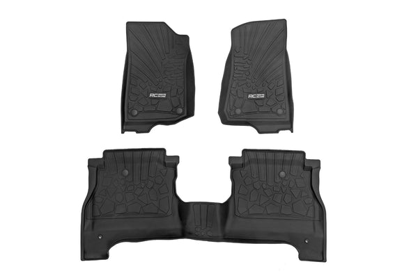 Flex-Fit Floor Mats | FR & RR | RR Lockable | Jeep Gladiator JT 4WD (2020-2024)
