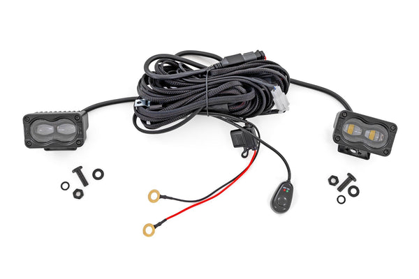 3x1.75 Inch Black Series LED Slim Aux SAE Fog | Pair