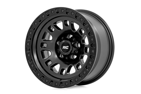 Rough Country 82 Series Wheel | One-Piece | Semi Gloss Black | 17x9 | 6x5.5 | -12mm