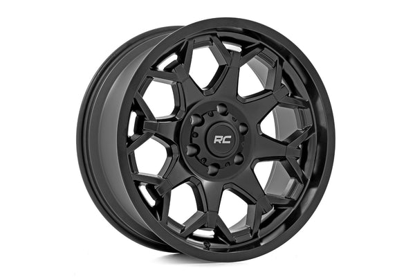 Rough Country 80 Series Wheel | One-Piece | Semi Gloss Black | 20x9 | 8x6.5 | 0mm