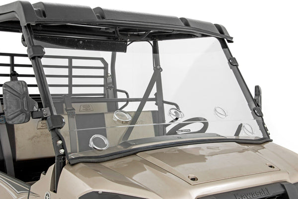 Vented Full Windshield | Scratch Resistant | Kawasaki Mule