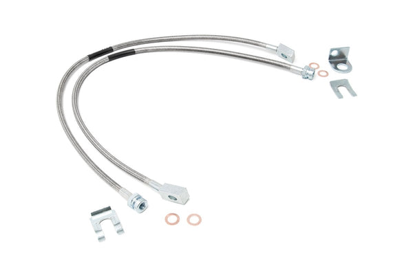 Brake Lines | Stainless | FR | 4-6" Lift | Jeep Cherokee XJ/Wrangler TJ/Wrangler Unlimited