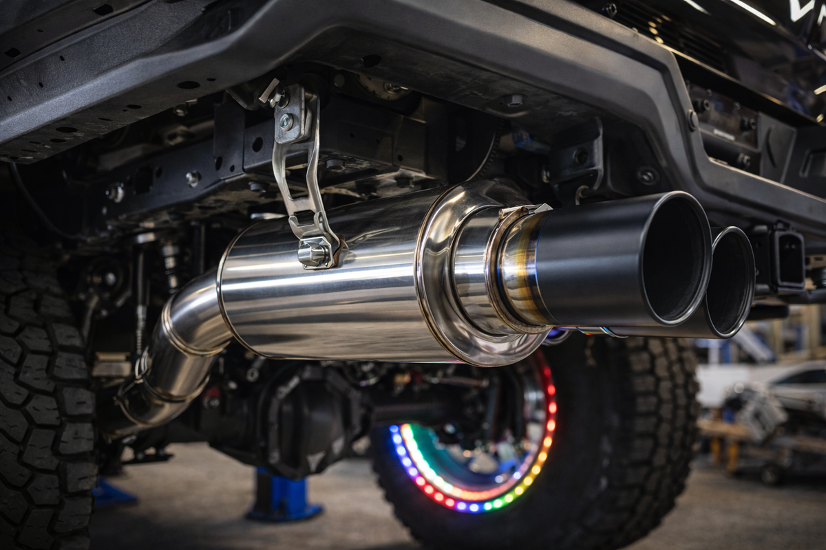 Custom Exhaust Systems service at American Fusion Wheels — Kansas City metro